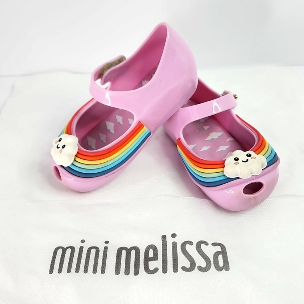 Mini Melissa - Rainbow 🌈  Jelly Shoes,     Size 6 Toddler,
